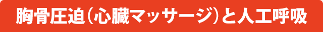 胸骨圧迫（心臓マッサージ）と人工呼吸