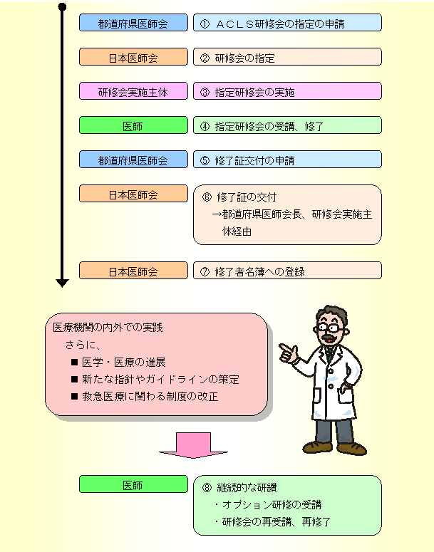 日医ＡＣＬＳ研修の流れ