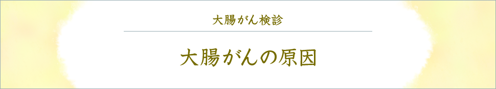 大腸がん検診 大腸がんの原因