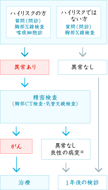 肺がん検診の流れ