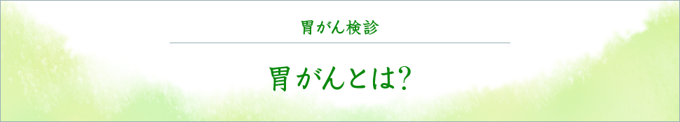 胃がん検診 胃がんとは