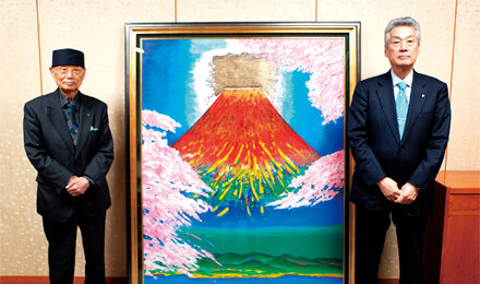 大村北里大学特別栄誉教授からの絵画寄贈に対し感謝状を贈呈